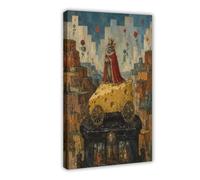 H3B8U2Y5 Carrozza del formaggio del topo Quadro su Tela, Camera