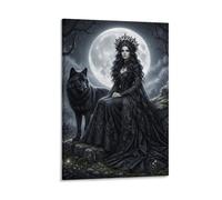 H3B8U2Y5 Foresta della Regina dei Lupi Oscuri Quadro su Tela