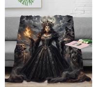 H3B8U2Y5 Fuoco Sacro della Dea Lupo Plaid, Flanella, Lettura