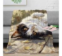 H3B8U2Y5 Gatto smoking sottosopra Coperta, gatto stravagante, Camera Ospiti