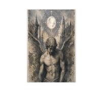 H3B8U2Y5 L'angelo oscuro Lucifero Quadro su Tela, Notte tempestosa Studio