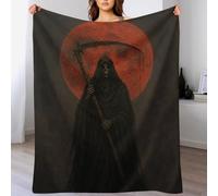 H3B8U2Y5 Luna Rossa del Tristo Mietitore Coperta Strato Caldo per il Relax