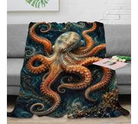 H3B8U2Y5 Polpo dell'oceano scuro Coperta Divano, della vita marina, Ufficio