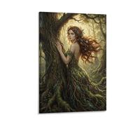 H3B8U2Y5 Spirito dell'albero della dea della foresta Quadro su Tela