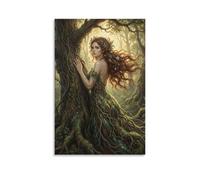 H3B8U2Y5 Spirito dell'albero della dea della foresta Quadro su Tela