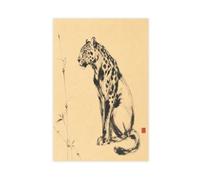 H3B8U2Y5 Studio sull'inchiostro leopardato Quadro su Tela, Bambu Corridoio
