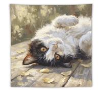 H3B8U2Y5 Upside Down Tuxedo Gatto Arazzo da Parete, Sospensione Soffitto