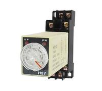 H3Y-2 0-5 Minutes 5Min 8 Pins Power on Time Delay Relay with Socket AC220V/AC110V/DC24V/DC12V Timer, Parti(12V)