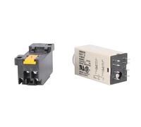 H3Y-2 Relè Temporizzato Con Timer Ritardato CC 12V 0-30 Secondi Con Base H3Y-2