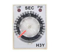 H3Y 2 Temporizzatore di ritardo AC 24V Interruttore di controllo del tempo Ritardo di intervallo di temporizzazione regolabile a 8 pin 60S Rame zincato per controllo industriale(30S)