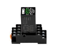 H3Y-4 DC12V DC24V AC220 Relè temporizzato Controllo tempo ciclo Delay Display digitale con alimentazione di base *2 pz