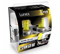 2x Lunex SUPER YELLOW 2300K H4 12V 60/55W Lampadine per fari P43t