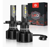 H4 LED 80W Lampadine per Fari Auto 15000LM 12V 6500K Bianco Freddo 2 pezzi