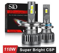 H4 Led Canbus H7 H1 H3 H8 H11 H3 HB2 9003 HB3 9005 HB4 9006 Lampadine per fari per auto a luce LED 6500K 110W Faro automatico Fendinebbia 2 pezzi