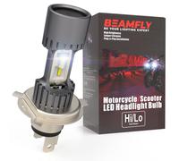 H4 LED Moto Lampadina 6500LM, HB2 9003 Biluce Lampada Fari Scooter 12V 6000K Bia