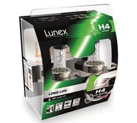 H4 Lunex Long Life 60/55W 12V Lampadine Fari Alogeni 3000K Set