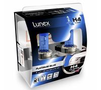 H4 Lunex Platinum Blue 60/55W 12V Lampadine Fari Alogeni 4700K Set