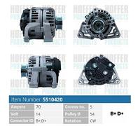 H5510420 HOFFER Alternatore per OPEL,VAUXHALL