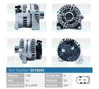 H5515095 HOFFER Alternatore per BMW,LAND ROVER