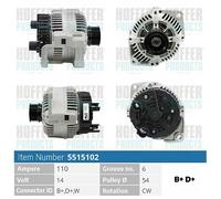 H5515102 HOFFER Alternatore per CITROËN,FIAT,PEUGEOT