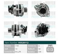 H5520112 HOFFER Alternatore per OPEL,VAUXHALL