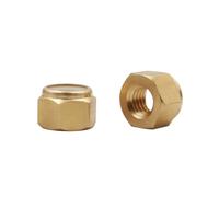 H65 Brass Nylon Nuts Anti-loosening Anti-Slip Shock-Proof Conductive 10 Pack Nylon Lock Nuts M2M3M4M5M6M8（M8=10pcs）(M2x0.4=10pcs)