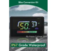 H6C-2 Computer da bicicletta Tachimetro bici impermeabile intelligente UART 2 Schermo 24V-60V Contachilometri computer da ciclismo velocità LCD H6C 6pin