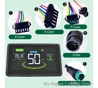H6C Computer da bicicletta Schermo intelligente 24V-60V LCD Computer da ciclismo Contachilometri Tachimetro da bicicletta impermeabile accurato H6C 5pin