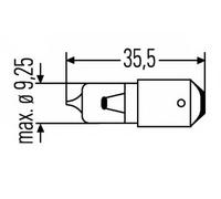 HELLA Lampade STANDARD 8GH 007 643-121 Lampadina, Luce retromarcia VW,AUDI,BMW,Golf V Hatchback (1K1),Golf IV Hatchback (1J1),Passat CC (357)
