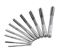 H7 10pcs Alesatori a macchina Alesatore a macchina con gambo diritto in acciaio ad alta velocità per lega di acciaio inossidabile Metallo di rame 3-12 mm