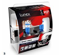 H7 Lunex Night Vision 55W 12V Lampadine Fari Alogeni 3600K Set