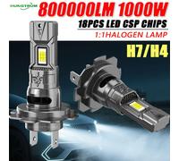 H7 H4 Led Canbus Luci 1:1 Mini Faro per auto con ventola 800000LM Super luminoso Wireless Turbo Lampadina fendinebbia 6000K Lampada per automobile