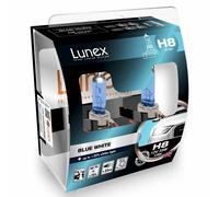 H8 Auto Lampadine Alogene Faro Fanale Blu Bianco Lunex Blue White 3700K Set
