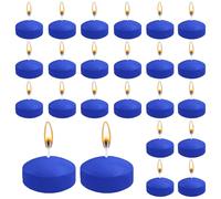 HA BIN 24 Pezzi Candele Galleggianti Arancione Chiaro, 5 cm Candele Galleggianti Non Profumate, per Matrimoni, Notti Romantiche, Addii al Nubilato, Decorazioni (Grande Blu)