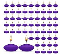 HA BIN 60 candele galleggianti viola da 3,8 cm, per matrimoni, notti romantiche, addii al nubilato, decorazioni (viola)