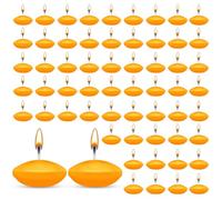 HA BIN 60 Pezzi candela Galleggianti, 38 mm, Candele Galleggianti Non Profumate, per Matrimoni, Notti Romantiche, Addii al Nubilato, Decorazioni (Arancione)