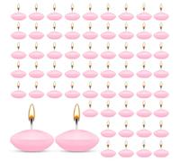 HA BIN 60 Pezzi Candele Galleggianti, 38 mm Candele Galleggianti, Candele Galleggianti Non Profumate, per Matrimoni, Notti Romantiche, Addii al Nubilato, Decorazioni (Rosa)