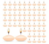 HA BIN 60 Pezzi Candele Galleggianti, 38 mm Candele Galleggianti, Candele Galleggianti Non Profumate, per Matrimoni, Notti Romantiche, Addii al Nubilato, Decorazioni (Arancione Chiaro)