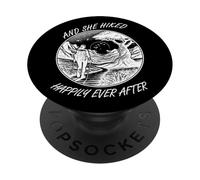 Ha camminato felici e contenti dopo la natura Escursionista Escursioni in montagna PopSockets PopGrip Adesivo