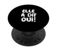 Ha detto di sì nel fidanzato francese Fidanzamento Elle a dit oui PopSockets PopGrip Adesivo