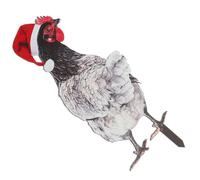 HÃ¼hner zu Weihnachten, Gartendekoration, Hahnenpfahl fÃ¼r den Garten