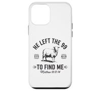 Ha lasciato la maglietta dei 99 To Find Me Christian Sheep Bible Verse Custodia per iPhone 12 mini