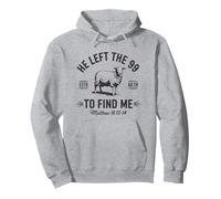 Ha lasciato la maglietta dei 99 To Find Me Christian Sheep Bible Verse Felpa con Cappuccio