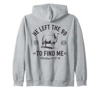Ha lasciato la maglietta dei 99 To Find Me Christian Sheep Bible Verse Felpa con Cappuccio