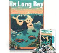Ha Long Bay Puzzle da 1000 pezzi per adulti | 38x52cm Difficile Duro Ogni pezzo è unico Rafforza l'amore tra le coppie