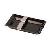 HA - Posacenere per sigari in ceramica, 1 ripiano, 355 g, colore: Nero