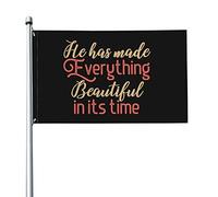 Ha Reso Ogni Cosa Bello A Suo Tempo Bandiere Da Giardino Durevole Garden Flag Con 2 Occhielli Bandiera Da Cortile Per Fattoria Esterni All'Aperto 90X150Cm