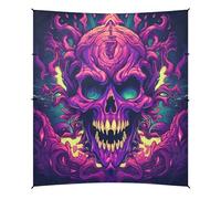 Ha Sparato Cranio Arrabbiato Tenda da Spiaggia Facile da Montare,Parasole per Campeggio con Sacchi di Sabbia,Palette e Picchetti Ideale per Picnic