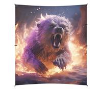 Ha Sparato L'orso Bradipo Arrabbiato Tenda da Spiaggia Facile da Montare,Parasole per Campeggio con Sacchi di Sabbia,Palette e Picchetti Ideale per Picnic