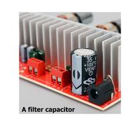 HA135 Scheda Amplificatore di Potenza per Auto DC12V 50W con Manopola Argentata Elettrolitica Stereo A Doppio Canale Assemblata